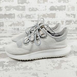 Adidas Tubular Shadow Grey Beige Lace Up Athletic Running Sneakers F146